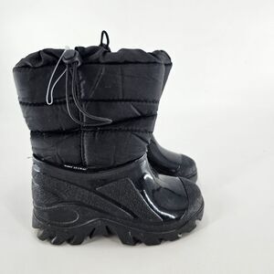 Kids snow boots 11 black rain outdoor ski snowboard